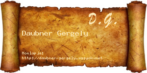 Daubner Gergely névjegykártya